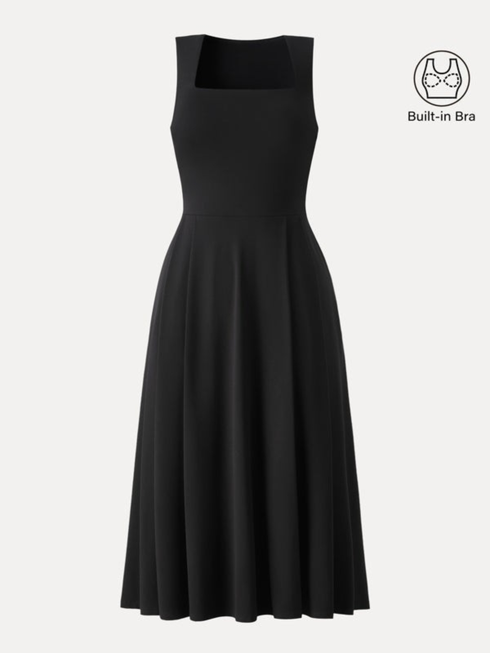 OGL Ponte The Anytime Little Black Bra Dress with Pockets
